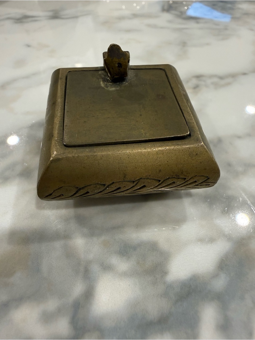 1940s-1960s vintage brass tobacco holder purchased in Italy